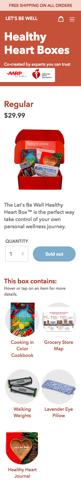 Let's Be Well Heart Box